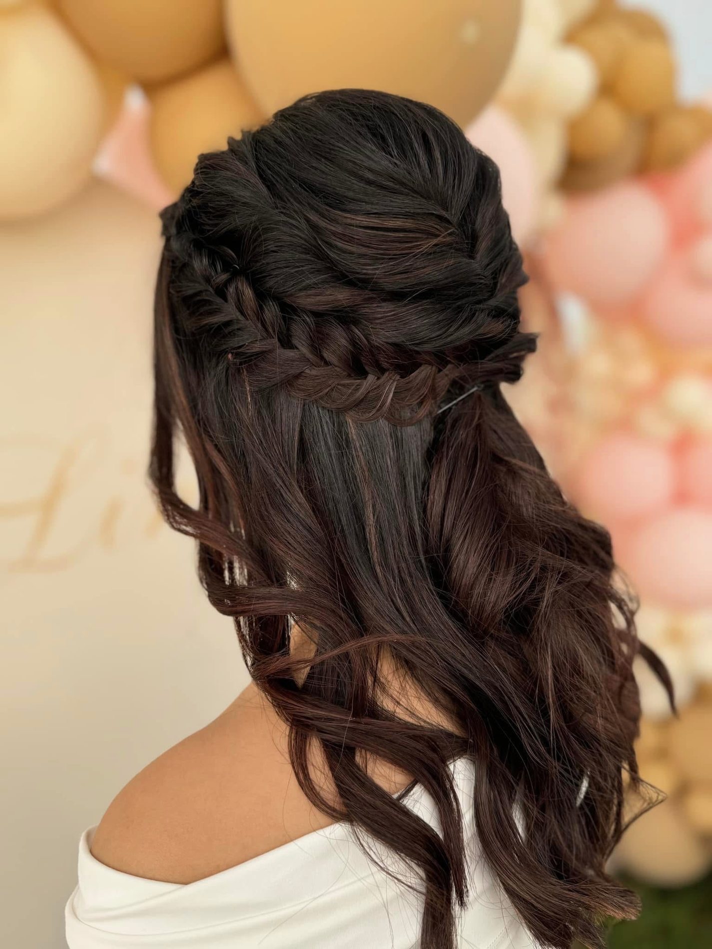 Formal hairstyle with crown